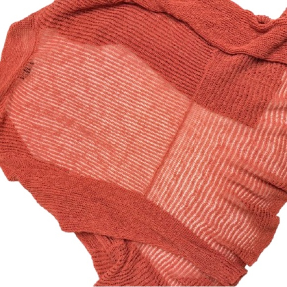Eileen Fisher Loose Knit Linen Blend - Women's Sweater Cardigan in Coral